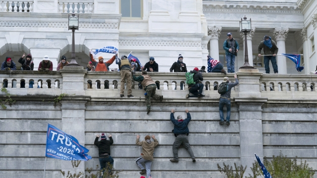 Rioters outside the U.S. Capitol