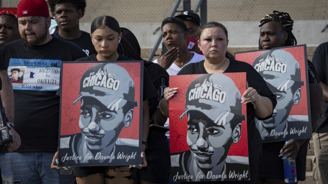 The family of Daunte Wright attends a rally and march