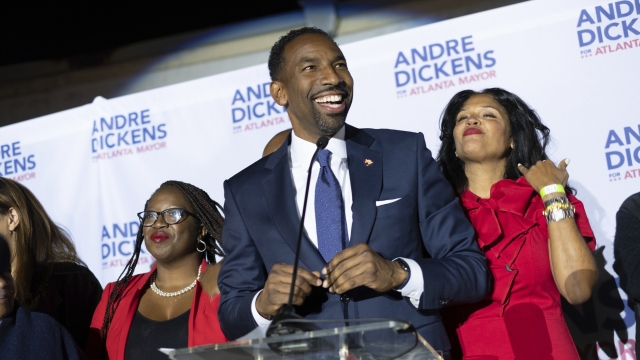Atlanta mayoral runoff candidate Andre Dickens gives his victory speech