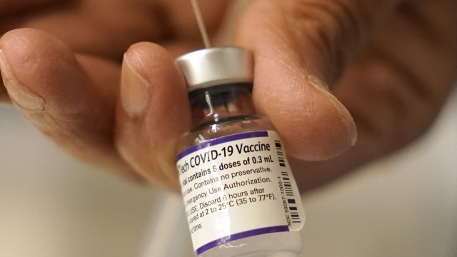 Pfizer COVID-19 vaccine into a syringe