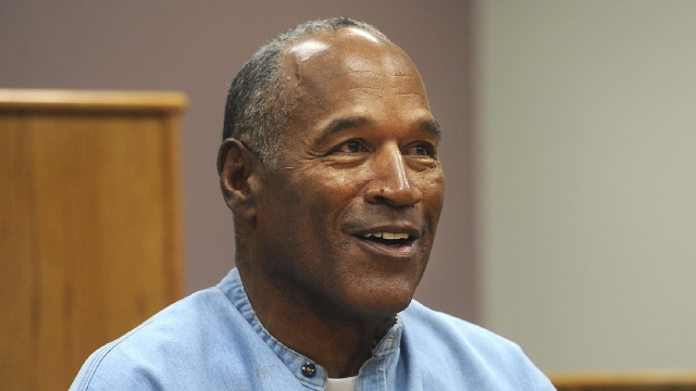 July 20, 2017, file photo, former NFL football star O.J. Simpson appears via video for his parole hearing.