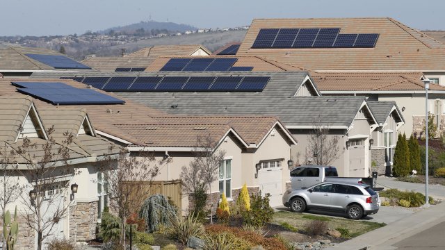 Solar panels on homes
