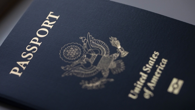 The cover of a U.S. Passport is displayed