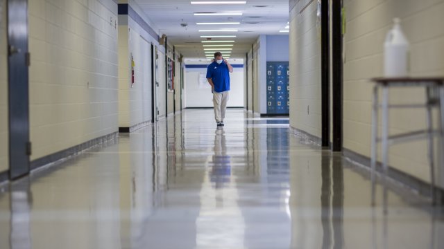 A principal in an empty school