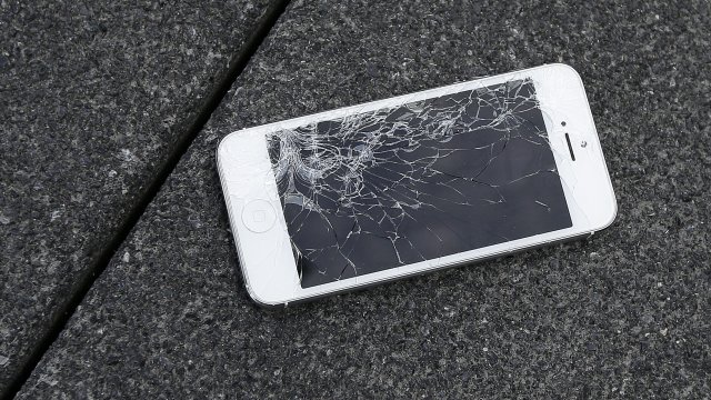 A broken smartphone