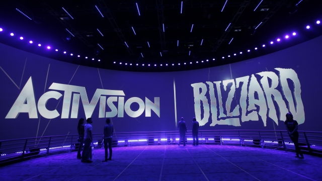 The Activision Blizzard Booth is shown in 2013 during the Electronic Entertainment Expo in Los Angeles.
