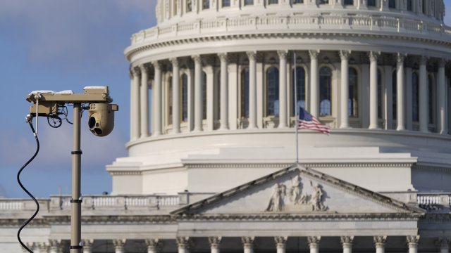 Surveillance hardware outside the U.S. Capitol