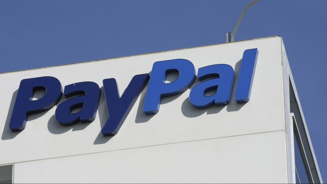 The exterior of PayPal offices is shown.