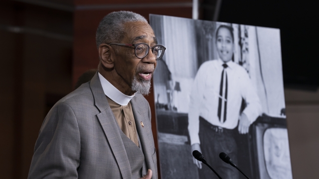 Rep. Bobby Rush, D-Ill., speaks during a news conference about the "Emmett Till Anti-Lynching Act"