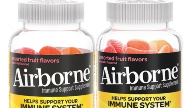 Bottle of Airborne supplement gummies