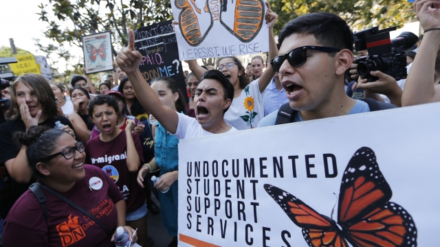 Young people protest for DACA.