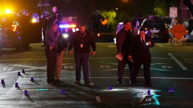 Authorities search scene of a mass shooting in Sacramento.