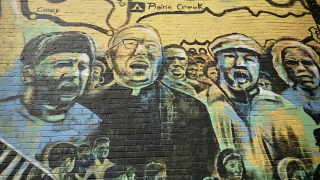 A mural in Montgomery, Alabama