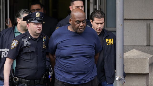 New York City Police and law enforcement officials lead subway shooting suspect Frank James.