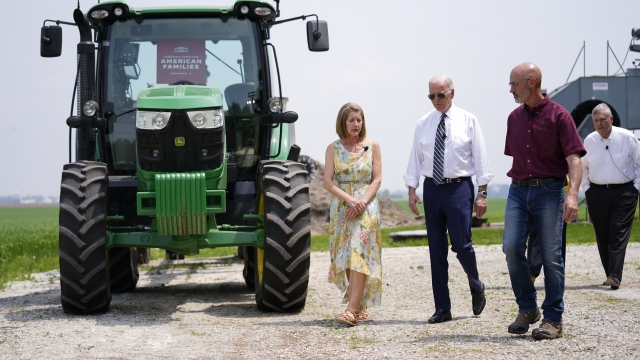 President Joe Biden on a farm