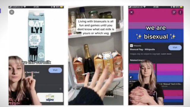 Images of TikTok videos are shown.