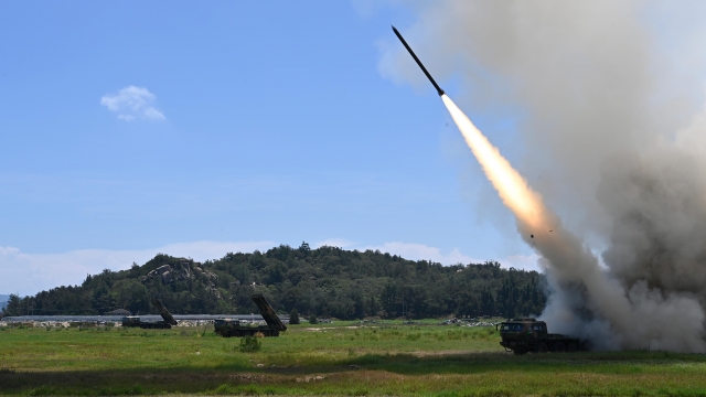 A projectile is launched from an unspecified location in China