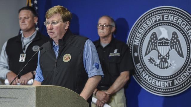 Mississippi Gov. Tate Reeves speaks at a press conference regarding Jackson's ongoing water crisis.
