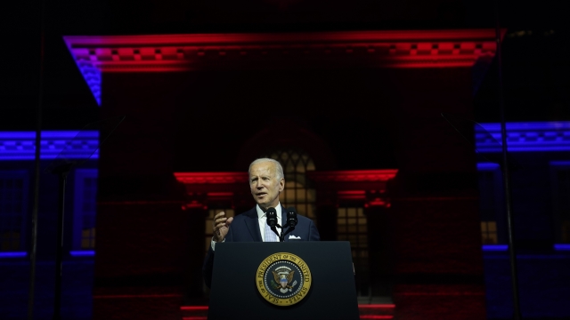 President Joe Biden speaks outside Independence Hall, Thursday, Sept. 1, 2022, in Philadelphia