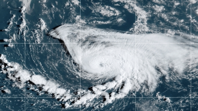 NOAA satellite image of Tropical Storm Danielle.