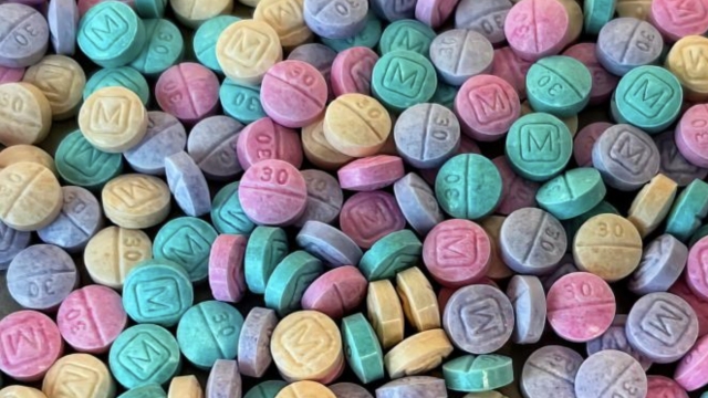 Rainbow-colored fentanyl pills