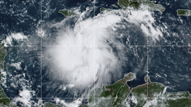 Satellite image of Tropical Storm Ian.