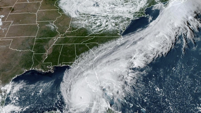 Satellite image released by NASA shows Hurricane Ian growing stronger as it barreled toward Cuba.