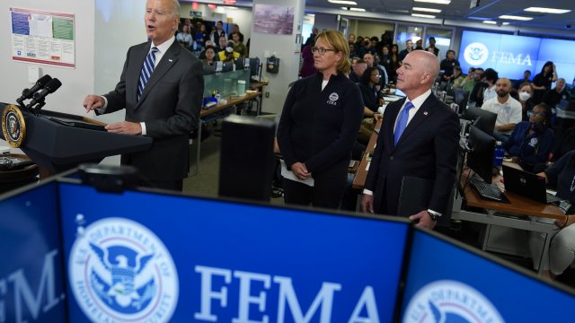 President Biden at FEMA headquarters