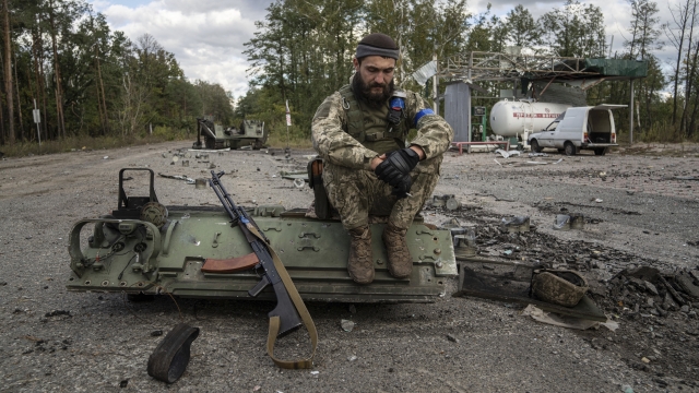 A Ukrainian serviceman.