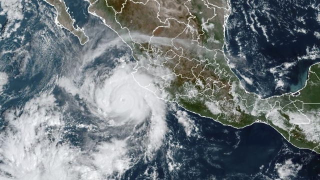 Satellite image shows Hurricane Roslyn.