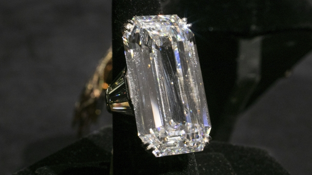 The 52.58-carat, internally flawless Mirror of Paradise diamond ring