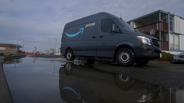 An Amazon Prime truck.