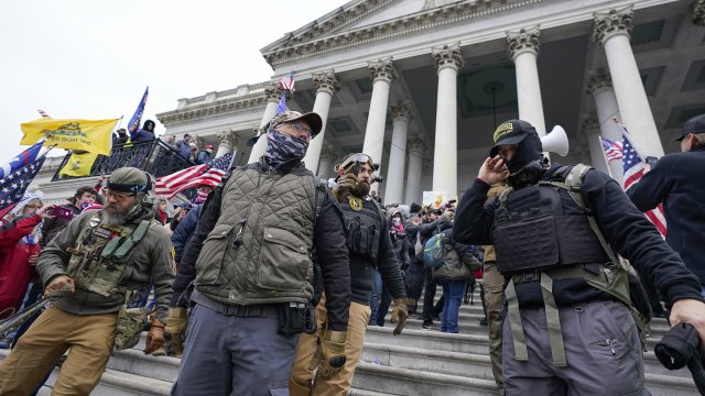 Members of the Oath Keepers on Jan. 6