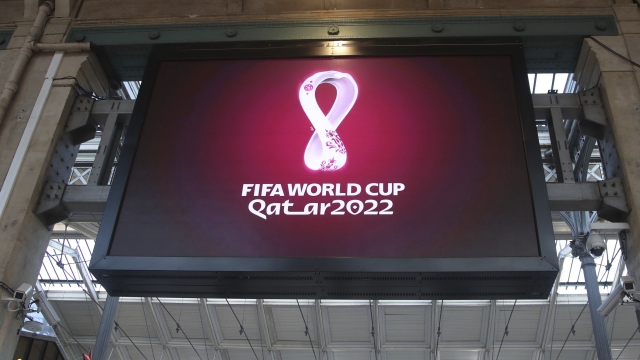 The Qatar 2022 World Cup logo.