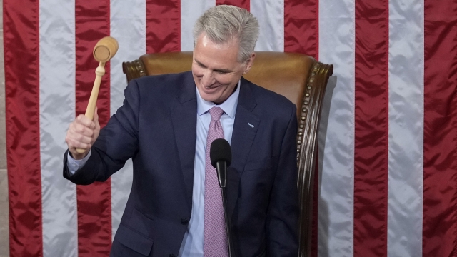 Incoming House Speaker Kevin McCarthy of Calif., holds the gavel on the House floor at the U.S. Capitol in Washington