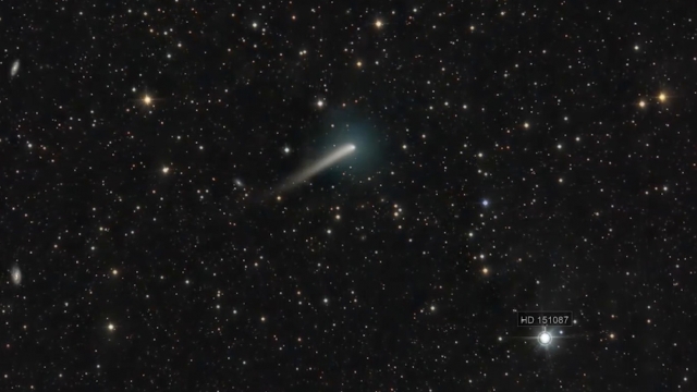 A comet flying in space
