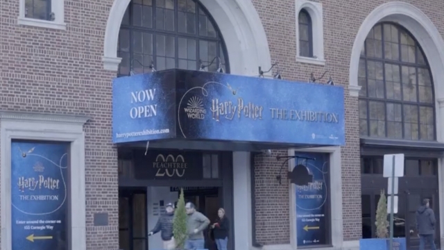Outside "Harry Potter: The Exhibition" in Atlanta.
