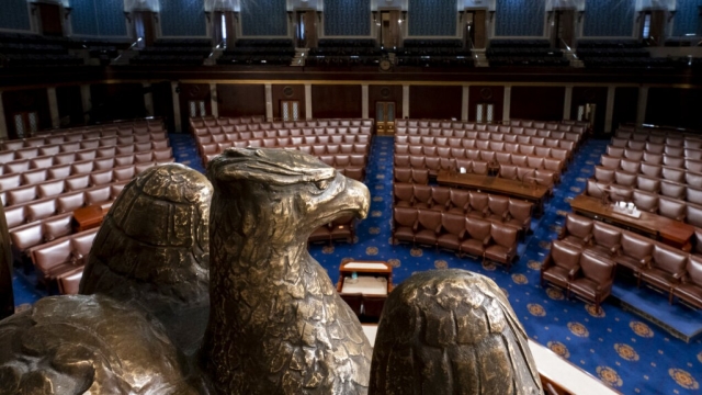 The chamber of the House of Representatives is seen at the Capitol in Washington.