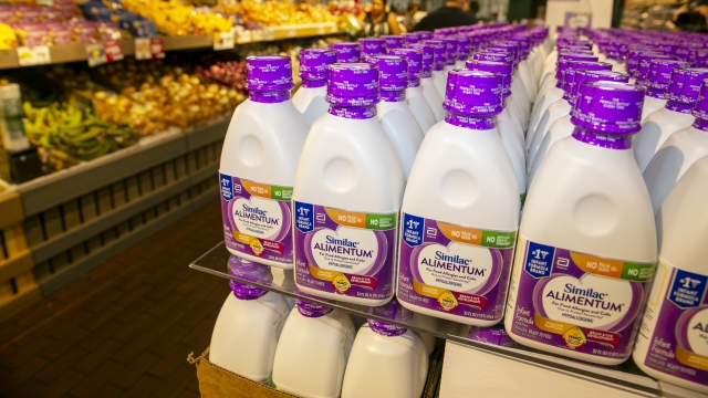 Similac Alimentum Hypoallergenic Infant Formula, imported from Puerto Rico, is for sale at a Stew Leonard's grocery store