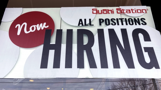 A hiring sign