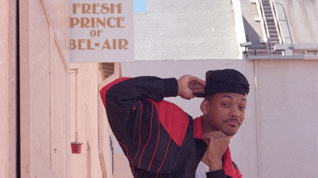 Actor and rapper Will Smith poses on set of "The Fresh Prince of Bel-Air."