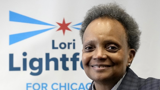 Chicago mayor Lori Lightfoot smiles as she listens during Women for Lori Rally in Chicago
