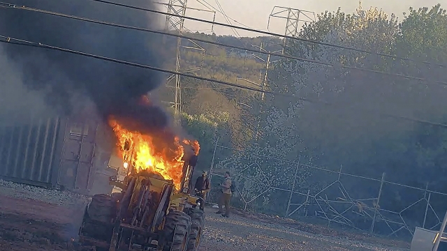 Construction equipment set on fire at the site of a future Atlanta police training facility.
