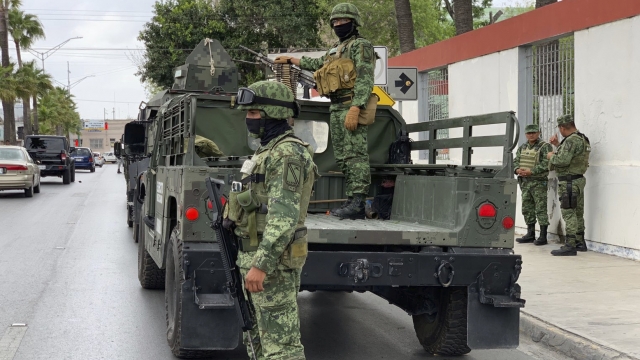 Mexican army soldiers prepare a search mission for four U.S. citizens kidnapped by gunmen in Matamoros, Mexico,
