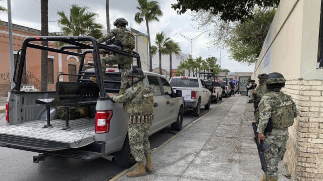 Mexican army soldiers prepare a search mission for four U.S. citizens kidnapped by gunmen at Matamoros, Mexico