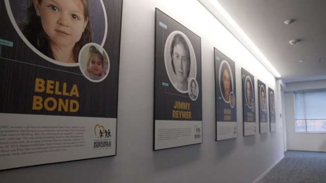 Images of missing children at the National Center for Missing and Exploited Children.