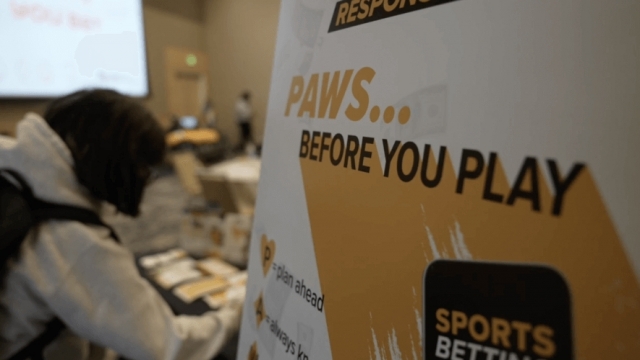 Sign promotes promotes gambling outreach program