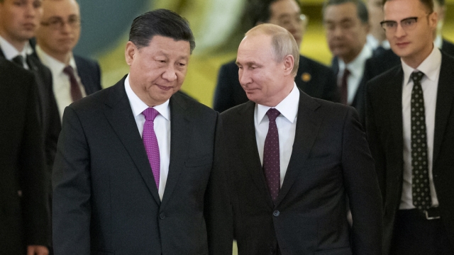 Chinese President Xi Jinping, left, and Russian President Vladimir Putin