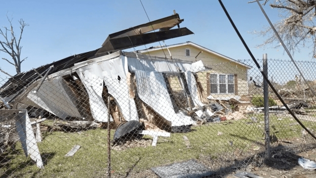 Damaged home in Rolling Fork, Mississippi.