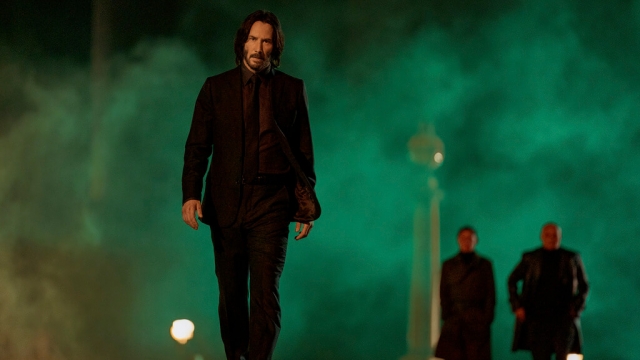 Keanu Reeves as John Wick in a scene from "John Wick 4."